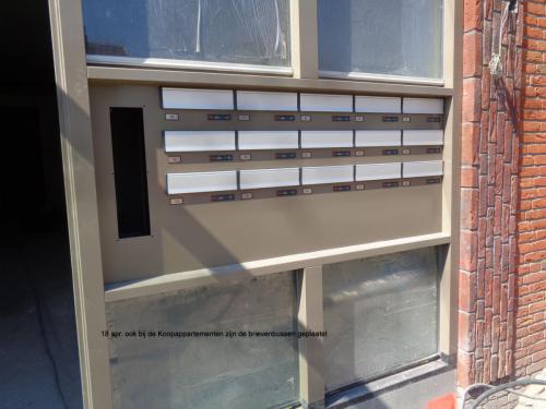18 april 2019: en eveneens brievenbussen geplaatst koopappartementen